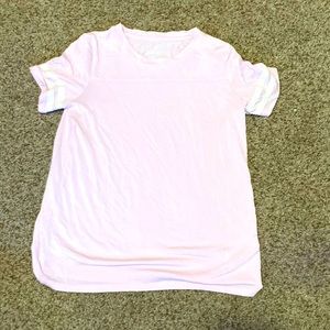 Pink and white tee shirt